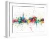 Dubai Skyline-Michael Tompsett-Framed Art Print