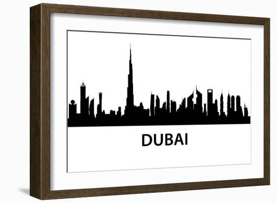Dubai Skyline-unkreatives-Framed Art Print