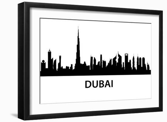 Dubai Skyline-unkreatives-Framed Art Print