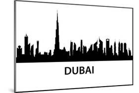 Dubai Skyline-unkreatives-Mounted Art Print