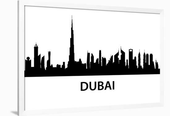 Dubai Skyline-unkreatives-Framed Art Print