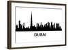 Dubai Skyline-unkreatives-Framed Art Print