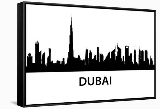 Dubai Skyline-unkreatives-Framed Stretched Canvas