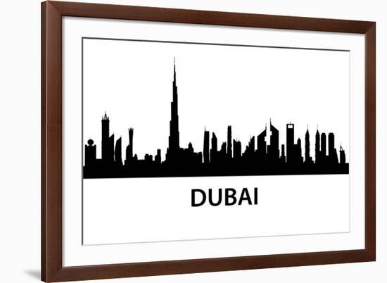 Dubai Skyline-unkreatives-Framed Premium Giclee Print