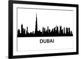 Dubai Skyline-unkreatives-Framed Premium Giclee Print