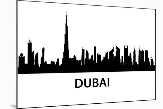 Dubai Skyline-unkreatives-Mounted Premium Giclee Print