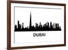 Dubai Skyline-unkreatives-Framed Art Print