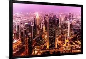 Dubai UAE - At Night-Philippe HUGONNARD-Framed Photographic Print