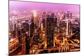 Dubai UAE - At Night-Philippe HUGONNARD-Mounted Photographic Print