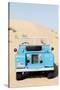 Dubai UAE - Blue Vintage Land Rover-Philippe HUGONNARD-Stretched Canvas