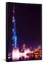 Dubai UAE - Burj Khalifa by Night-Philippe HUGONNARD-Framed Stretched Canvas