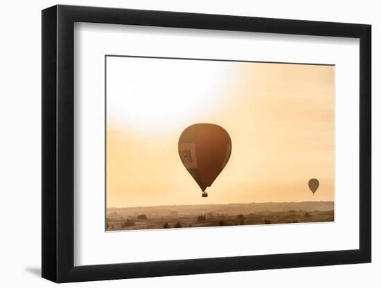 Dubai UAE - Hot Air Balloons Sunrise-Philippe HUGONNARD-Framed Photographic Print