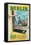 Dublin Air Lines Travel Poster-null-Framed Stretched Canvas