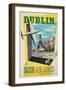 Dublin Air Lines Travel Poster-null-Framed Art Print