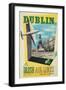 Dublin Air Lines Travel Poster-null-Framed Art Print