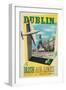 Dublin Air Lines Travel Poster-null-Framed Art Print