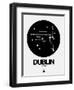 Dublin Black Subway Map-NaxArt-Framed Art Print