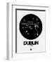 Dublin Black Subway Map-NaxArt-Framed Art Print