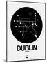 Dublin Black Subway Map-NaxArt-Mounted Art Print