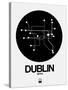 Dublin Black Subway Map-NaxArt-Stretched Canvas