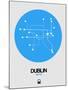 Dublin Blue Subway Map-NaxArt-Mounted Art Print