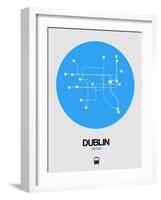 Dublin Blue Subway Map-NaxArt-Framed Art Print