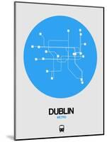 Dublin Blue Subway Map-NaxArt-Mounted Art Print