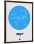 Dublin Blue Subway Map-NaxArt-Framed Art Print