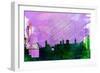 Dublin City Skyline-NaxArt-Framed Art Print