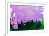 Dublin City Skyline-NaxArt-Framed Premium Giclee Print