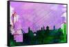 Dublin City Skyline-NaxArt-Framed Stretched Canvas