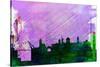 Dublin City Skyline-NaxArt-Stretched Canvas