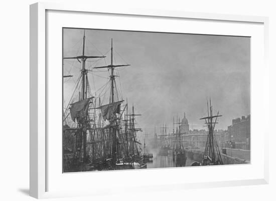 Dublin Docks and the Customs House, 1860S-John Payne Jennings-Framed Giclee Print