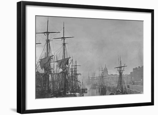 Dublin Docks and the Customs House, 1860S-John Payne Jennings-Framed Giclee Print