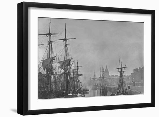 Dublin Docks and the Customs House, 1860S-John Payne Jennings-Framed Giclee Print