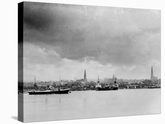 Dublin Harbour 1930S-null-Stretched Canvas