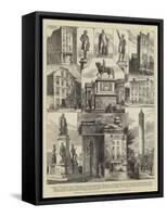 Dublin Illustrated, Statues and Antiquities-null-Framed Stretched Canvas