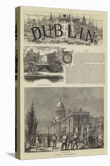 Dublin Illustrated-null-Stretched Canvas