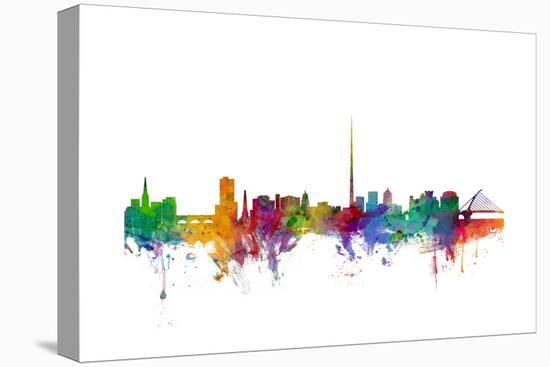 Dublin Ireland Skyline-Michael Tompsett-Stretched Canvas