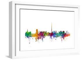 Dublin Ireland Skyline-Michael Tompsett-Framed Art Print