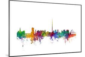 Dublin Ireland Skyline-Michael Tompsett-Mounted Art Print