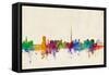 Dublin Ireland Skyline-Michael Tompsett-Framed Stretched Canvas