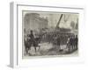 Dublin Obsequies of Lord Mayo Landing the Coffin at the Custom-House Quay-null-Framed Giclee Print