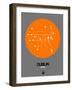 Dublin Orange Subway Map-NaxArt-Framed Art Print