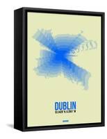 Dublin Radiant Map 1-NaxArt-Framed Stretched Canvas