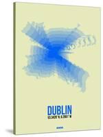 Dublin Radiant Map 1-NaxArt-Stretched Canvas