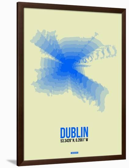 Dublin Radiant Map 1-NaxArt-Framed Art Print