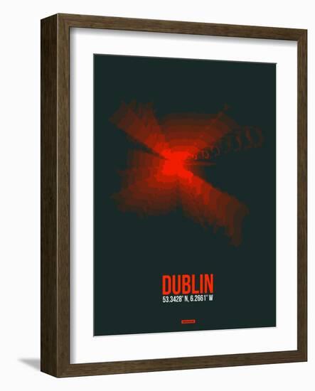 Dublin Radiant Map 3-NaxArt-Framed Art Print