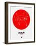 Dublin Red Subway Map-NaxArt-Framed Art Print