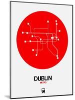 Dublin Red Subway Map-NaxArt-Mounted Art Print